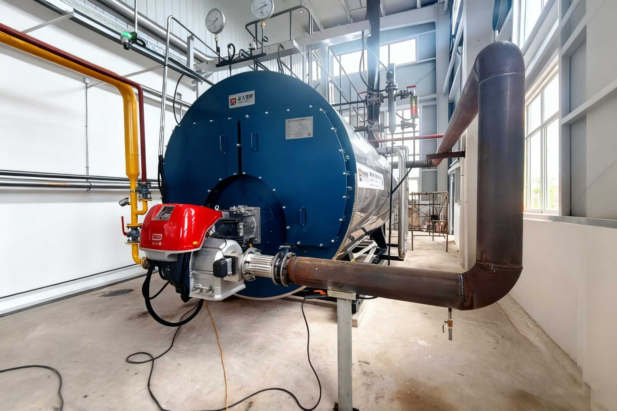 山西臨汾飲果蔬料廠兩臺WNS6-1.25-YQ燃?xì)庹羝仩t